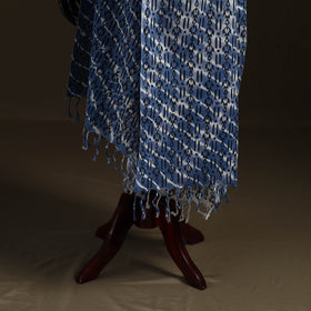 Shibori Tie-Dye Cotton Dupatta with Tassels 17