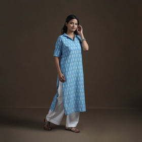 Pochampally Ikat Cotton Straight Kurta for Women 06