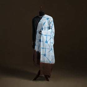 Shibori Tie-Dye Cotton Dupatta with Tassels 18