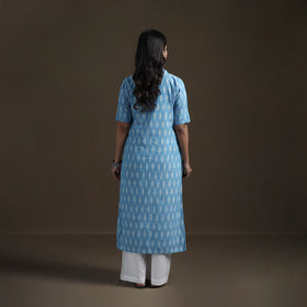 Pochampally Ikat Cotton Straight Kurta for Women 06