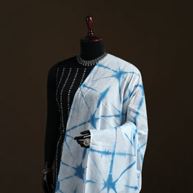 Shibori Tie-Dye Cotton Dupatta with Tassels 18