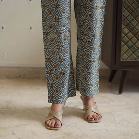 Grey - printed cotton kaftan co-ord set 15 - handcrafted