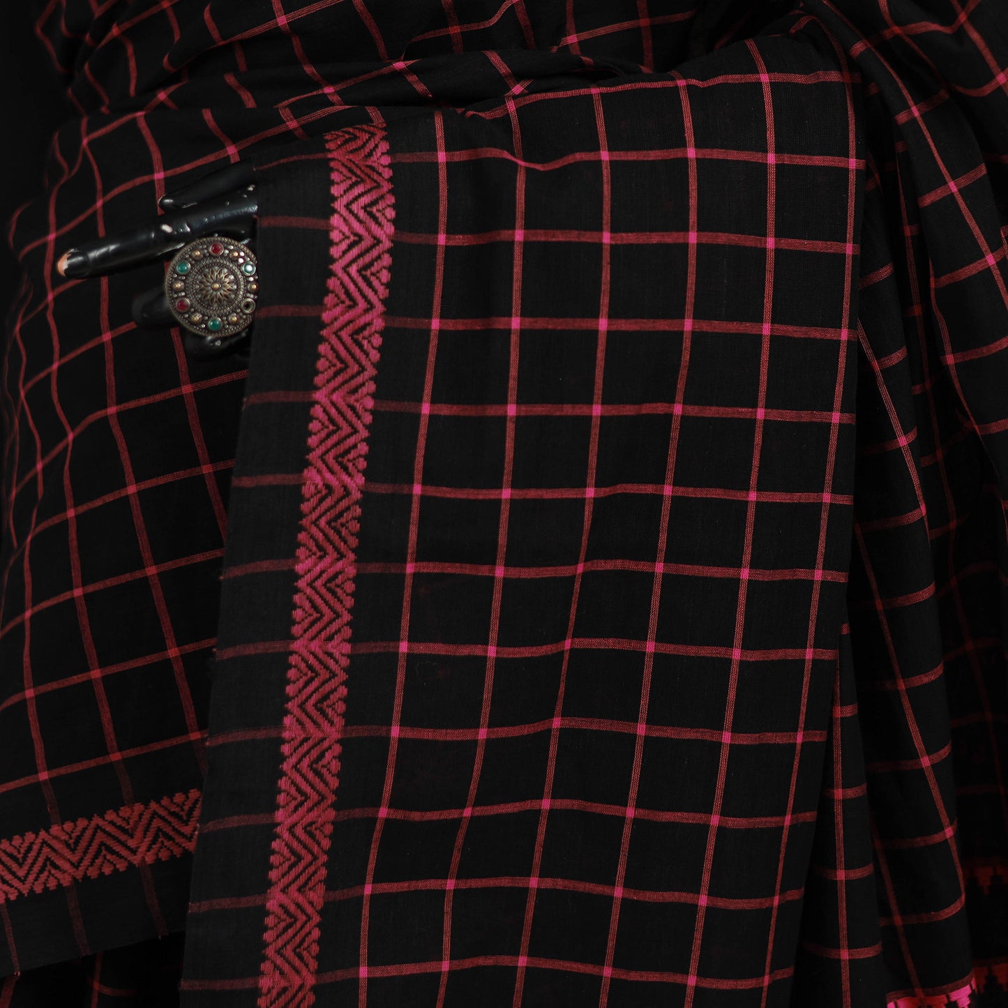 Bengal Handwoven Cotton Checks Begumpuri Saree 21