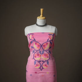 Jamdani Pure Handloom Muslin Unstitched Dress Material: Kurta with Dupatta 31