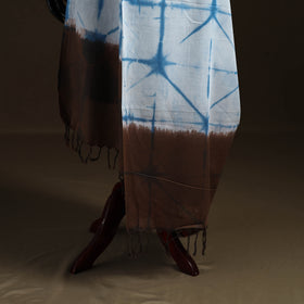 Shibori Tie-Dye Cotton Dupatta with Tassels 18
