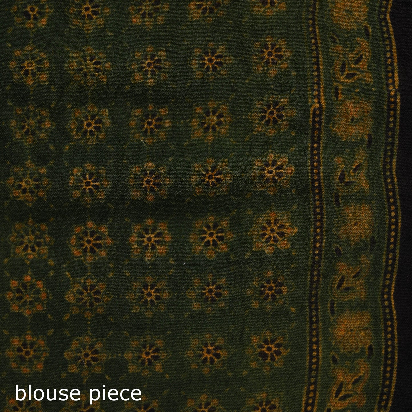 Handwoven Merino Wool Natural Dyed Hand Block Print Ajrakh Saree 10
