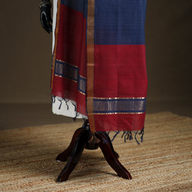 Pure Handloom Cotton Nizam Zari Border Mangalagiri Dupatta 22