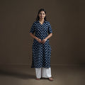 Pochampally Ikat Cotton Straight Kurta for Women 14