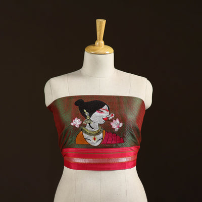 Women Embroidered Mercerised Cotton Khun Blouse Piece 12