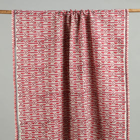 Maroon - handloom cotton sanganeri towel 25 - handcrafted