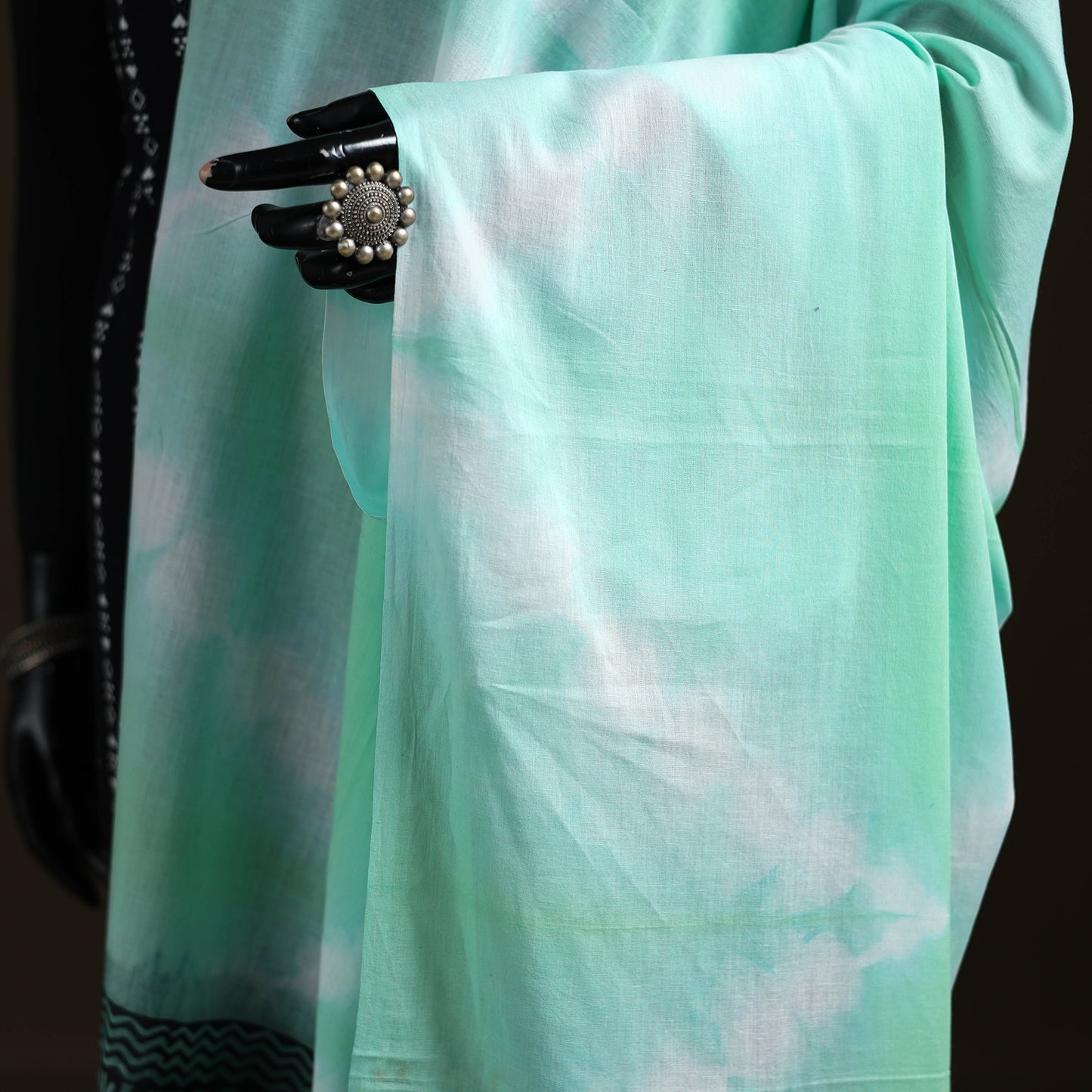Shibori Tie-Dye Cotton Dupatta with Tassels 19