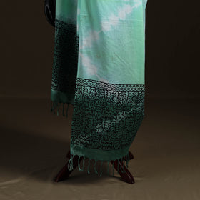 Shibori Tie-Dye Cotton Dupatta with Tassels 19
