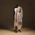 Bagh Hand Block Print Natural Dyed Tissue Zari Chanderi Silk Dupatta 25