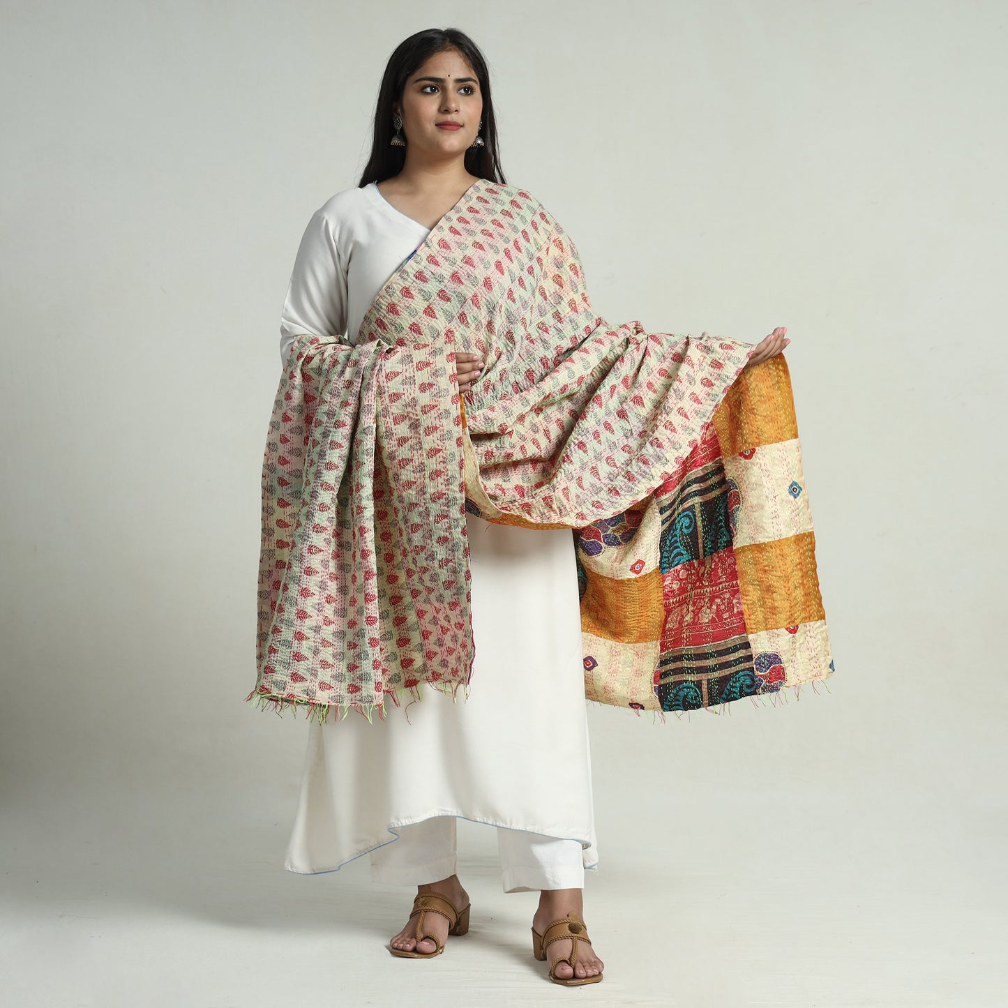 Kantha Embroidery Dupatta