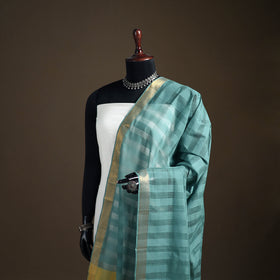 Pure Handloom Cotton Nizam Zari Border Mangalagiri Dupatta 24