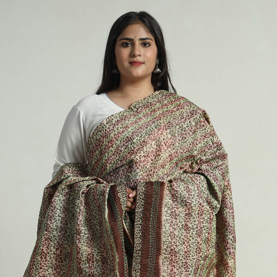 Kantha Embroidery Dupatta