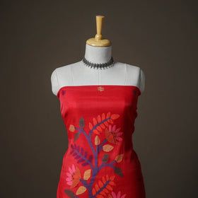 Jamdani Pure Handloom Muslin Unstitched Dress Material: Kurta with Dupatta 33