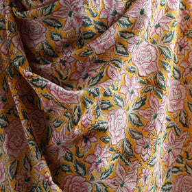 Floral Sanganeri Print Pure Merino Wool Handwoven Shawl 86