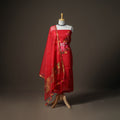 Jamdani Pure Handloom Muslin Unstitched Dress Material: Kurta with Dupatta 34