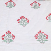 Double - Reversible Sanganeri Block Print Cotton Quilt 19