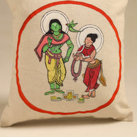 Beige - Pattachitra Handpainted Shoulder Bag from Odisha 40