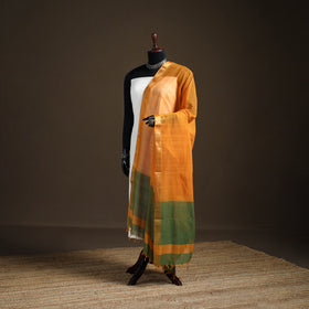 Pure Handloom Cotton Nizam Zari Border Mangalagiri Dupatta 25