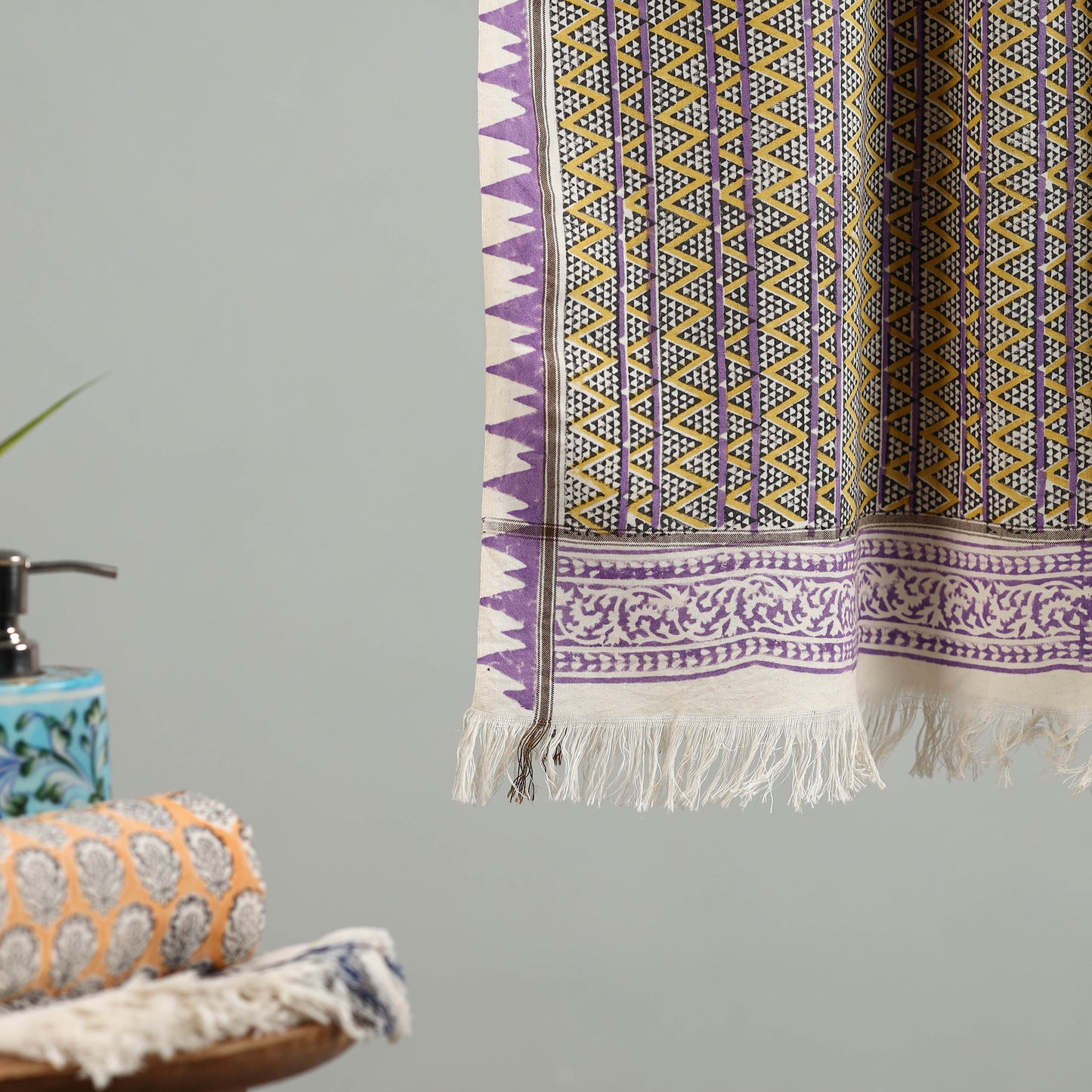 Multicolor - handloom cotton sanganeri towel 27