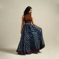 Multicolor - Bandhani Tie-Dye 24 Kali Patchwork Cotton Long Skirt 21