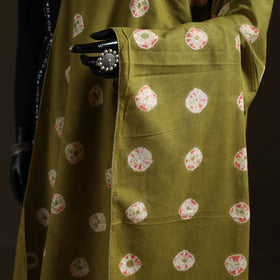 Shibori Tie-Dye Cotton Dupatta with Tassels 22