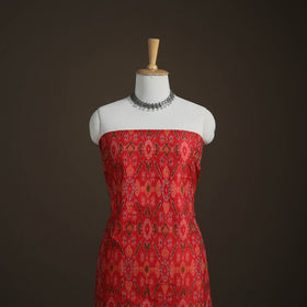 Pochampally Ikat Handloom Sico Unstitched Dress Material: Kurta with Dupatta 01