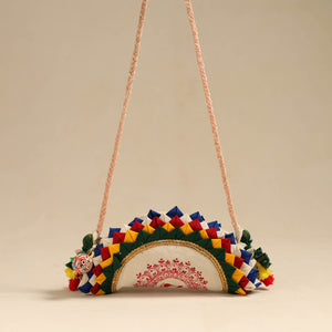 Multicolor - Applique with Jhoti Chita Handpainted Sling Bag from Odisha 19