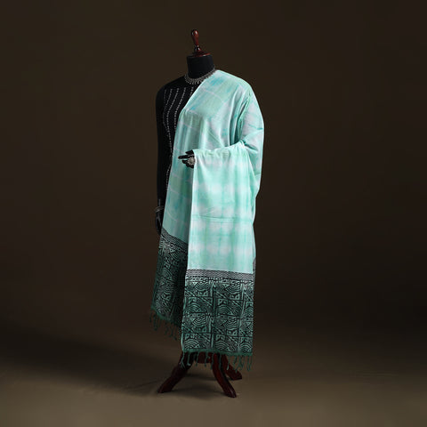 Shibori Tie-Dye Cotton Dupatta with Tassels 23