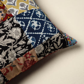 Multicolor Handcrafted Cotton Patchwork Cushion Cover