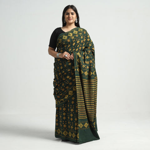 block printed saree