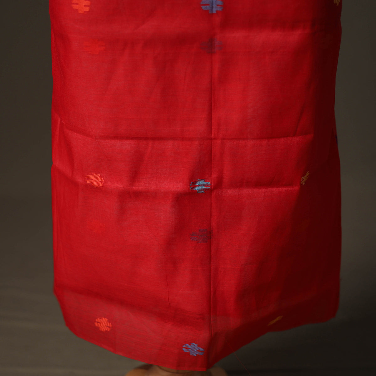 Jamdani Pure Handloom Muslin Unstitched Dress Material: Kurta with Dupatta 35