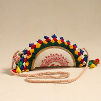 Multicolor - Applique with Jhoti Chita Handpainted Sling Bag from Odisha 19