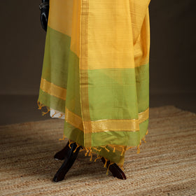Pure Handloom Cotton Nizam Zari Border Mangalagiri Dupatta 26