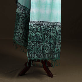 Shibori Tie-Dye Cotton Dupatta with Tassels 23