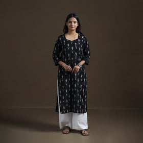 Pochampally Ikat Cotton Straight Kurta for Women 16