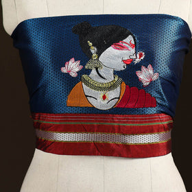 Women Embroidered Mercerised Cotton Khun Blouse Piece 19