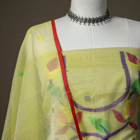 Jamdani Pure Handloom Muslin Unstitched Dress Material: Kurta with Dupatta 36