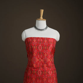 Pochampally Ikat Handloom Sico Unstitched Dress Material: Kurta with Dupatta 02