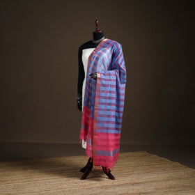 Pure Handloom Cotton Nizam Zari Border Mangalagiri Dupatta 27