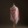 Floral Sanganeri Print Pure Merino Wool Handwoven Shawl 89