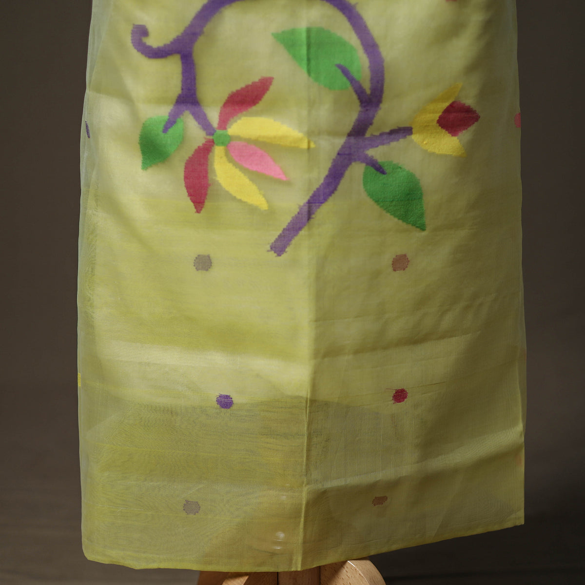 Jamdani Pure Handloom Muslin Unstitched Dress Material: Kurta with Dupatta 36