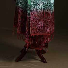 Shibori Tie-Dye Cotton Dupatta with Tassels 24