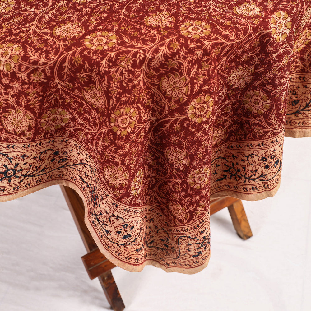 kalamkari block printed table cover