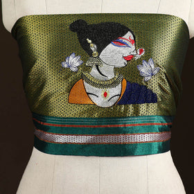 Women Embroidered Mercerised Cotton Khun Blouse Piece 20