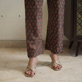 Brown - printed cotton co-ord set 20 - handcrafted