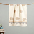 White - waffle weave handloom cotton sanganeri towel 30